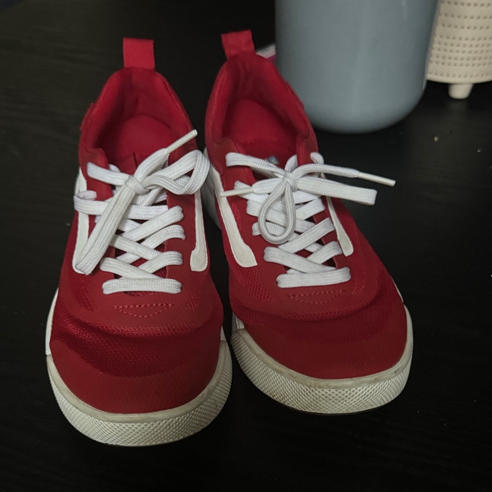 Vans Bold Red and White Sneakers